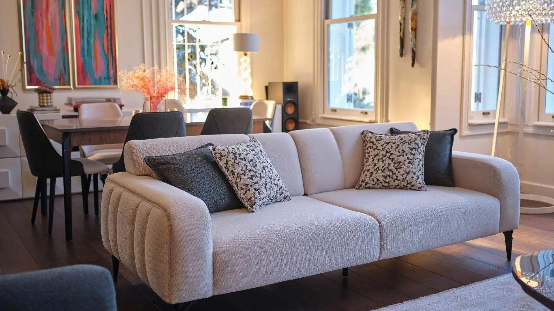 Mondi Home Matilda Üçlü Koltuk Krem