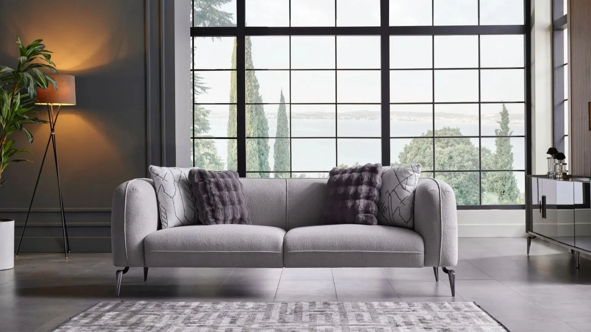 Mondi Home Alessa Üçlü Koltuk Gri
