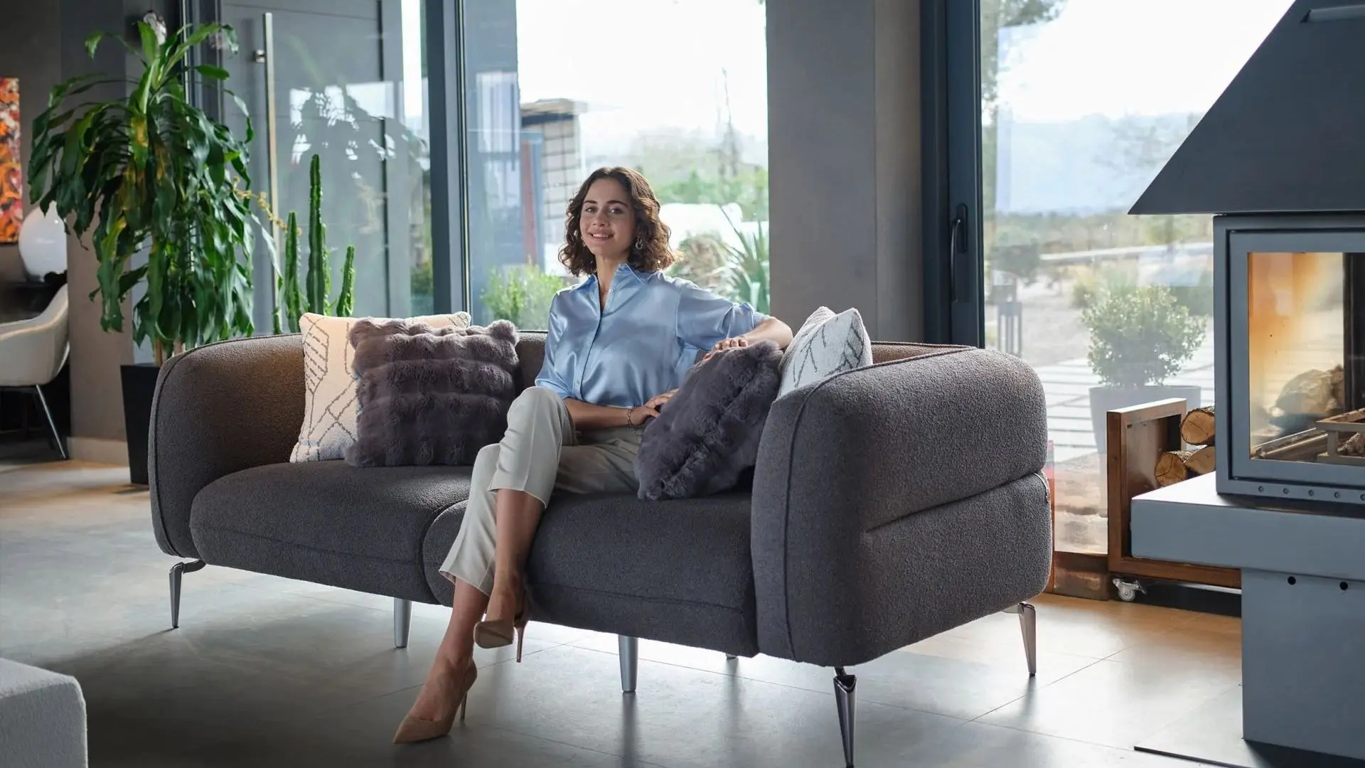 Mondi Home Alessa Üçlü Koltuk Antrasit