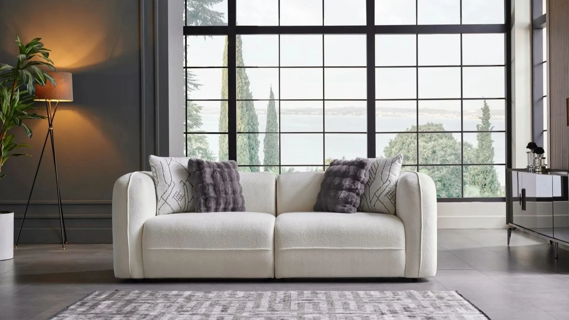 Mondi Home Alessa S Üçlü Koltuk Beyaz
