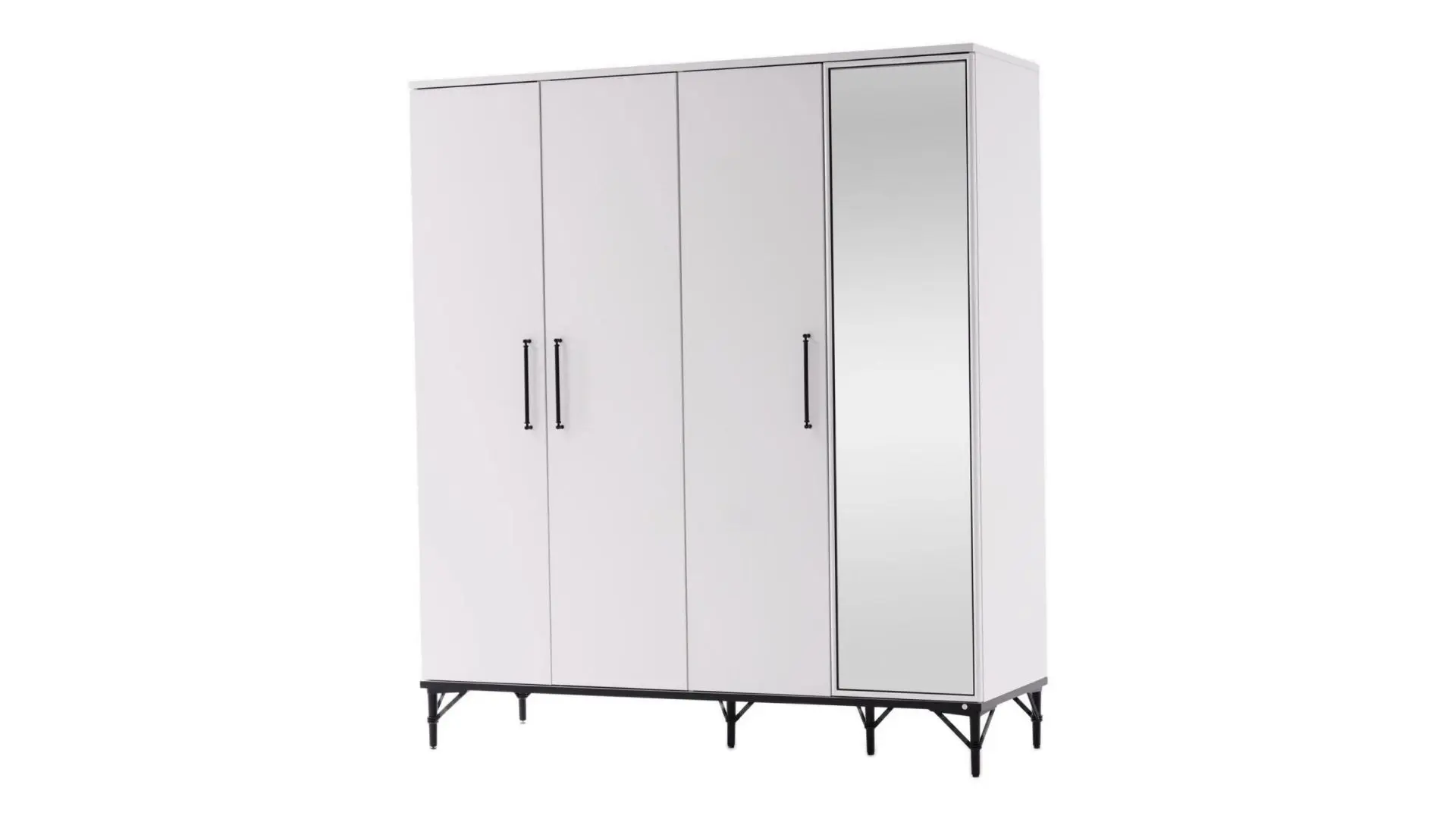 Mondi Home Linda 4 Kapaklı Gardırop Beyaz