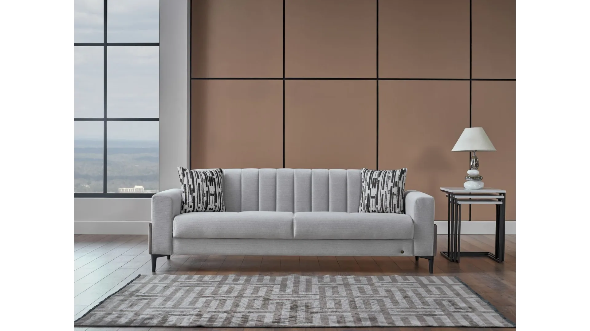 Mondi Home Eva Üçlü Koltuk Gri